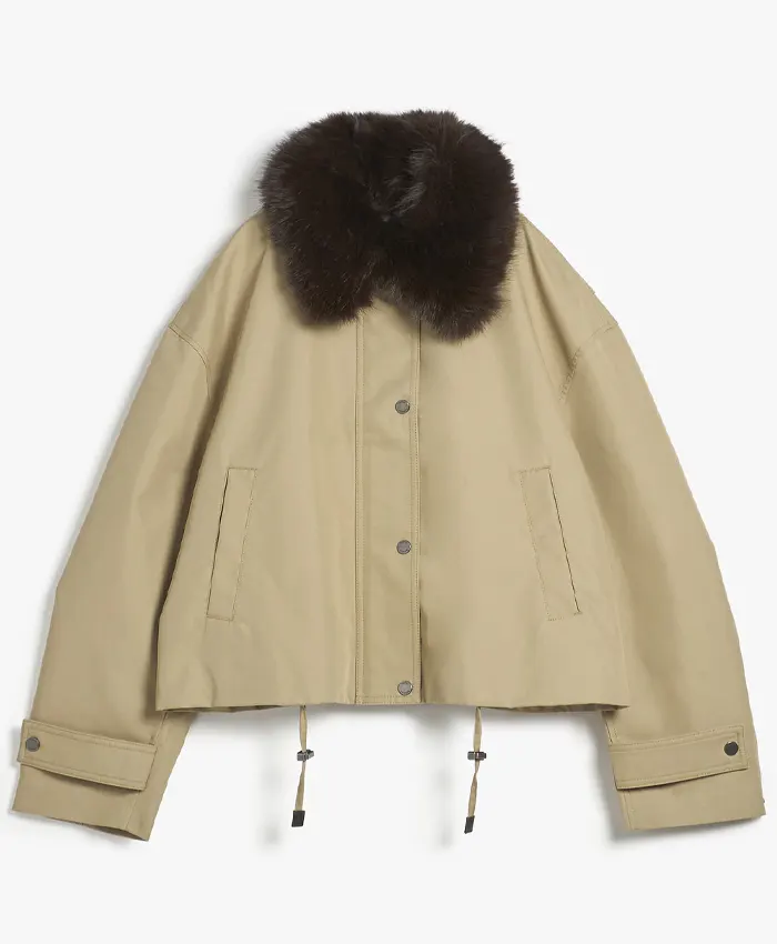 Jisoo Tommy Hilfiger Beige Cotton Fur Jacket