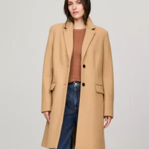 order now Jisoo Tommy Hilfiger Classic Wool-Blend Coat