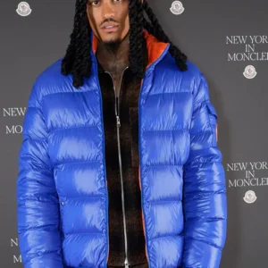 order now Jordan Clarkson New York Fashion Week Blue Puffer Jacket