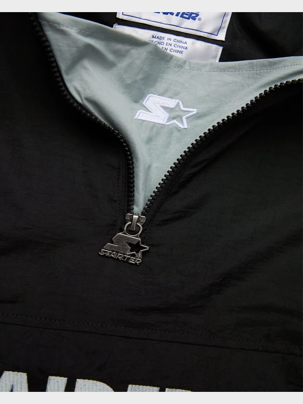 order now Las Vegas Raiders Starter Blackout Breakaway Jacket