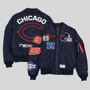order now New Era x Alpha Industries Chicago Bears MA-1 Bomber Jacket