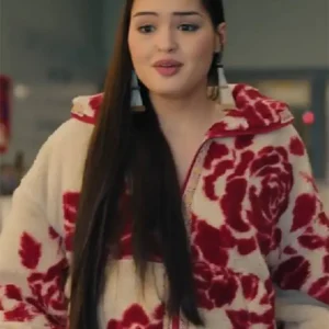 order now North Of North S02 Anna Lambe Red Floral Sherpa Jacket