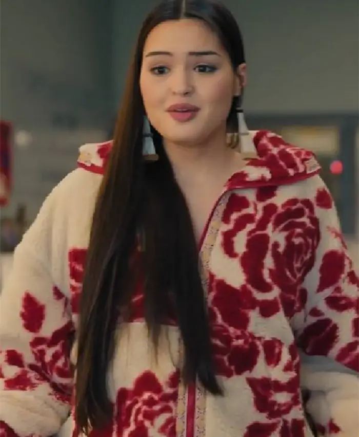 order now North Of North S02 Anna Lambe Red Floral Sherpa Jacket