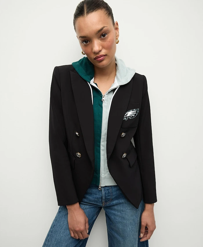 order now Philadelphia Eagles Veronica Beard Black Dickey Blazer