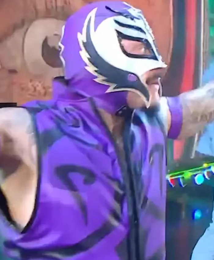 order now Rey Mysterio AAA TripleMania Purple Vest