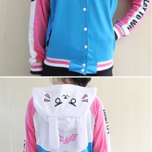 order now overwatch-d.va-white-rabbit-satin-bomber-jacket