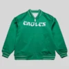 order now white Philadelphia Eagles Reversible Satin Jacket For Sale