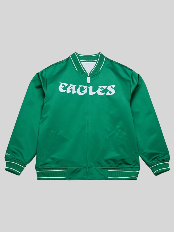 order now white Philadelphia Eagles Reversible Satin Jacket For Sale