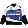 shop Air Racing Style Blue Varsity Jacket