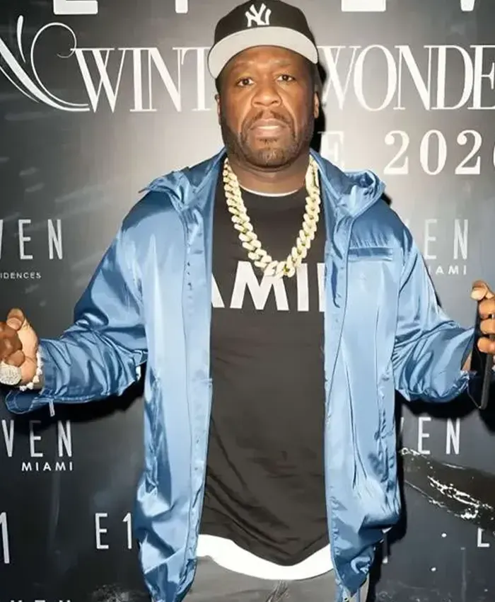 shop now 50 Cent New Year’s Eve Blue Jacket
