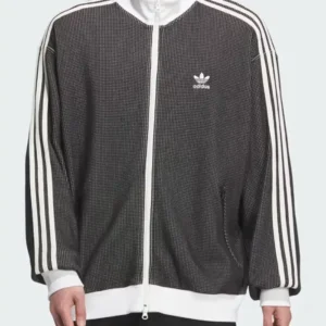 shop now Adidas Grid Pattern Knit Track Jacket