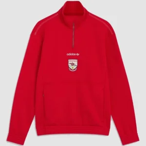 shop now Arsenal Adidas EQT Half-Zip Pullover Sweatshirt