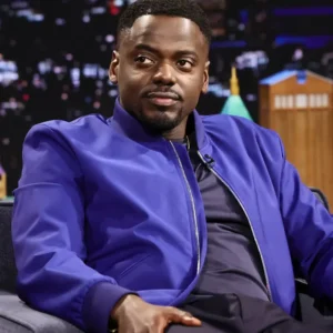 shop now Daniel Kaluuya The Tonight Show Blue Bomber Jacket