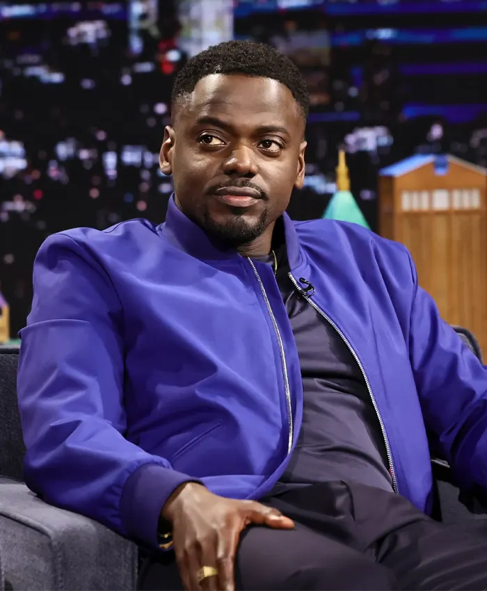 shop now Daniel Kaluuya The Tonight Show Blue Bomber Jacket
