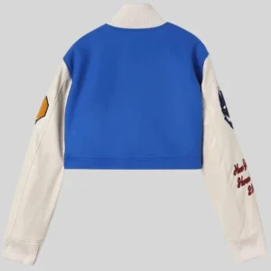 shop now Heron Preston Blue Varsity Jacket