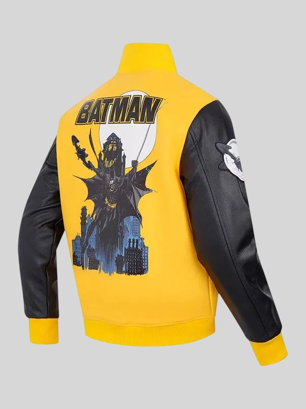 shop now I Am The Night x Batman Wool Varsity Jacket