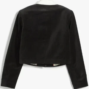 shop now Jisoo Tommy Hilfiger Black Velvet Band Jacket