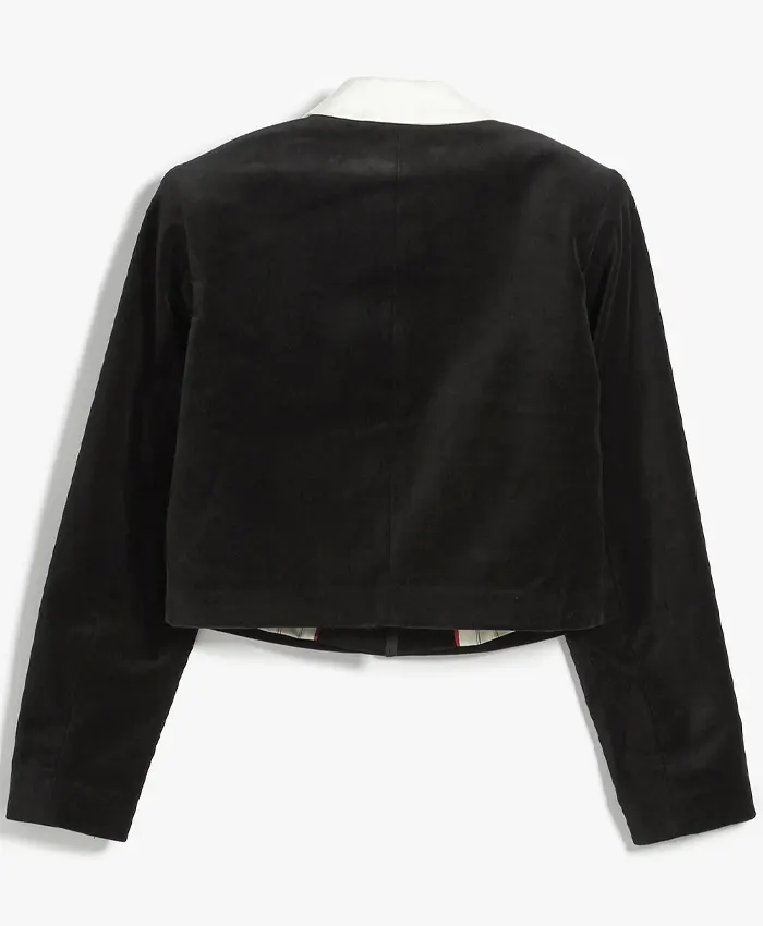 shop now Jisoo Tommy Hilfiger Black Velvet Band Jacket