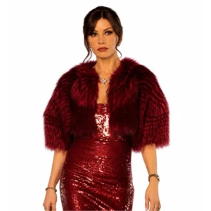 shop now Kill Jackie 2026 Catherine Zeta Jones Purple Faux Fur Jacket