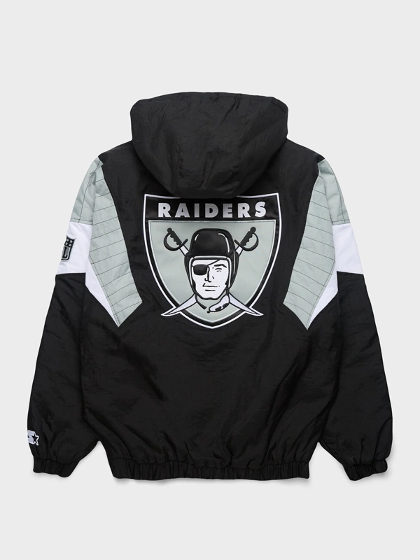 shop now Las Vegas Raiders Starter Blackout Breakaway Jacket