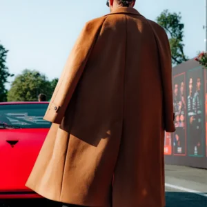 shop now Lewis Hamilton Monza Ferrari F40 Camel Wool Overcoat