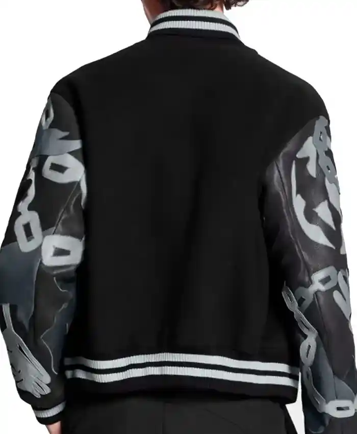 shop now Louis Vuitton Chains Camo Varsity Jacket