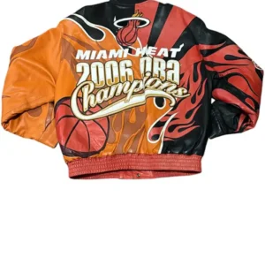 shop now Miami Heat Bomber Leather Championship Jacket