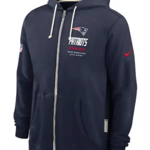 shop now New England Patriots Nike Sideline Quarterback Scramble Full-Zip Hoodie