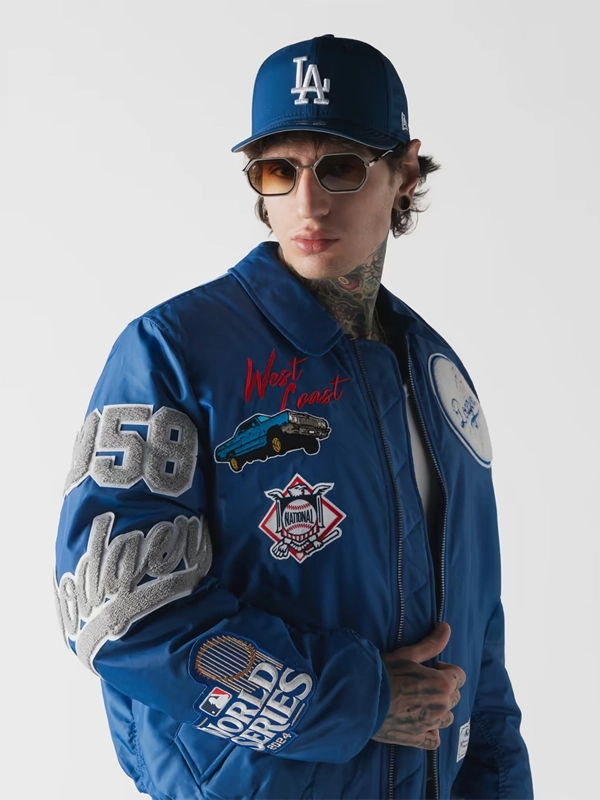 shop now New Era x Alpha Industries Dodgers MA-1 Bomber Jacket