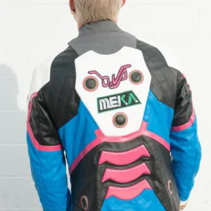 shop now Overwatch Dva Blue Leather Jacket