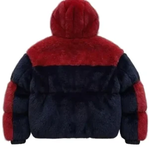 shop now Spider Man Shearling Fur Puffer Jacket