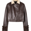 shop now Squirrel Girl Cropped Brown Leather Jacket
