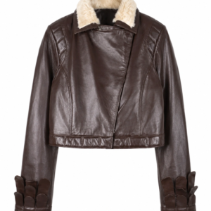 shop now Squirrel Girl Cropped Brown Leather Jacket