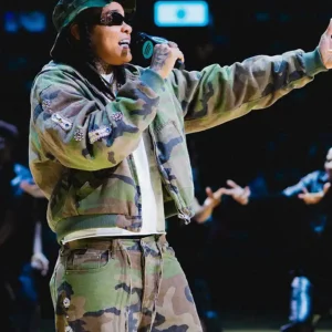 shop now Young M.A Barclays Center NY Liberty Camouflage Jacket