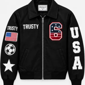shop nwo USMNT Black Leather Jacket