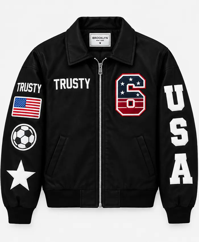 shop nwo USMNT Black Leather Jacket