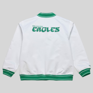white Philadelphia Eagles Reversible Satin Jacket For Sale