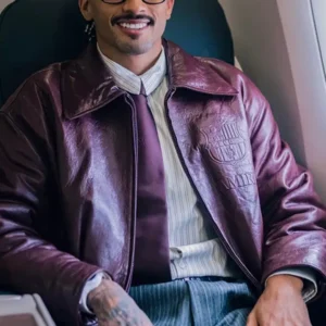 AMIRI Barcelona 26-27 Burgundy Leather Jacket
