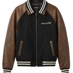 AVIREX Naval Varsity Wool Leather Jacket