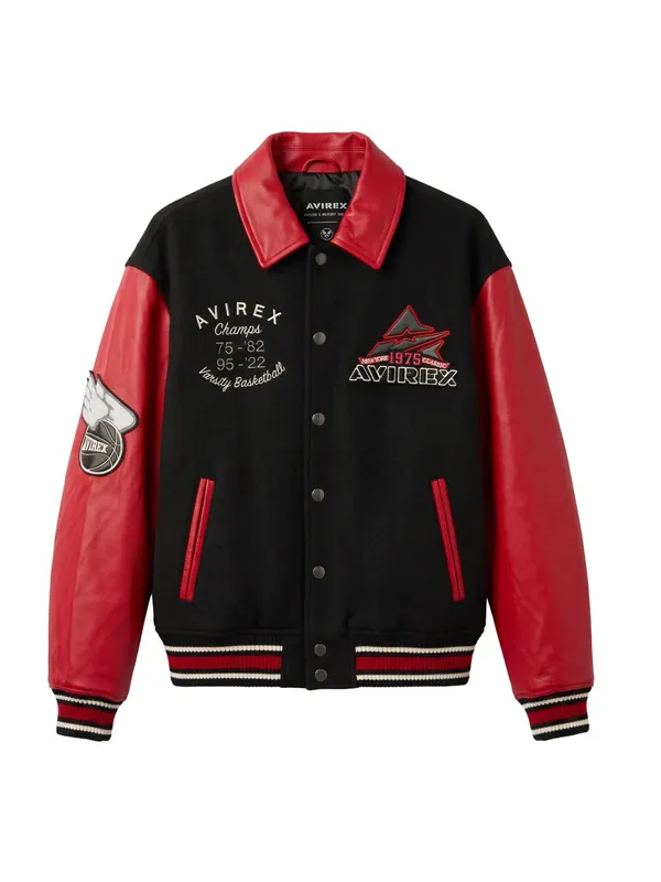AVIREX Team Eagle Wool Leather Jacket