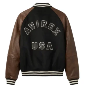 AVIREX wool leather jacket