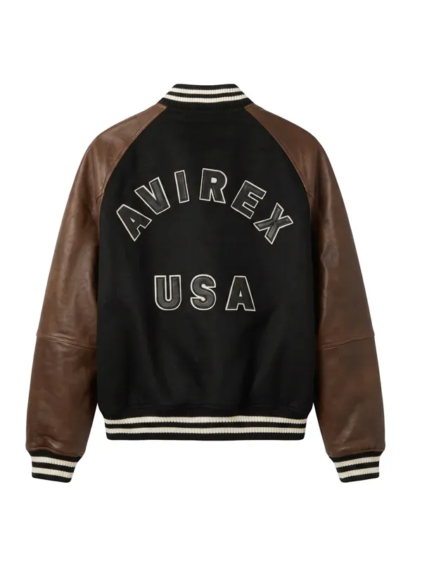 AVIREX wool leather jacket