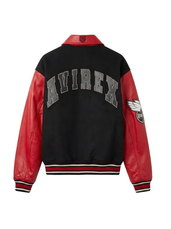 AVIREX wool leather style jacket