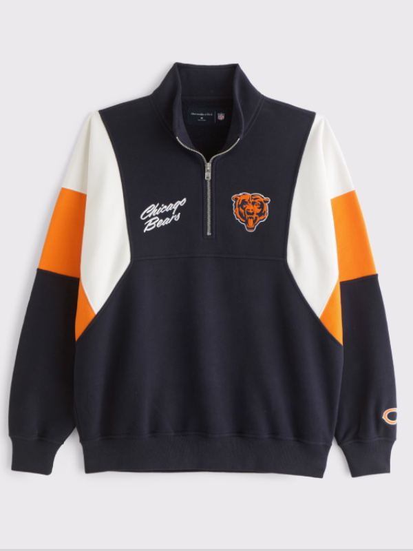Abercrombie Chicago Bears Half-Zip Sweatshirt