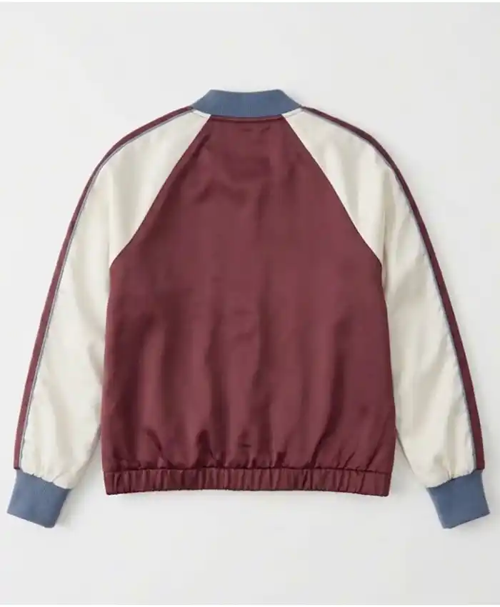 Abercrombie & Fitch Satin Sukajan-Style Bomber Jacket