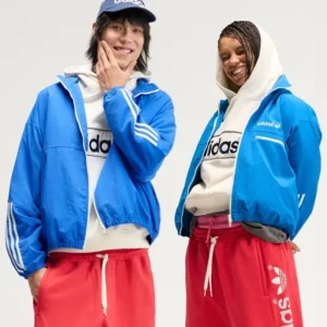 Adidas blue track jacket