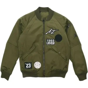 Air Jordan Ma-1 Patch Logo Olive Green Jacket