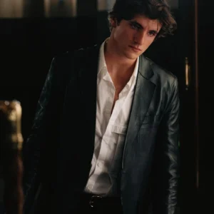 Amin Baahmed Drive-The Pretenders Black Leather Blazer