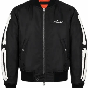 Amiri Bones Black Bomber Jacket