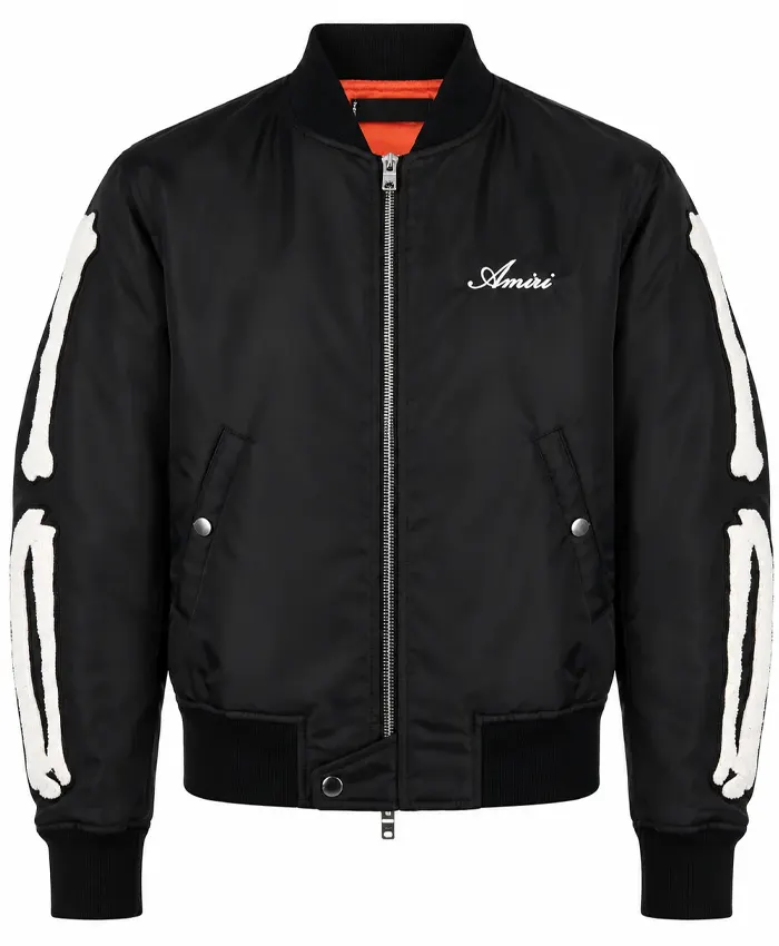 Amiri Bones Black Bomber Jacket
